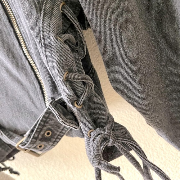 Zara Shearling Denim Jacket - Picture 4 of 4